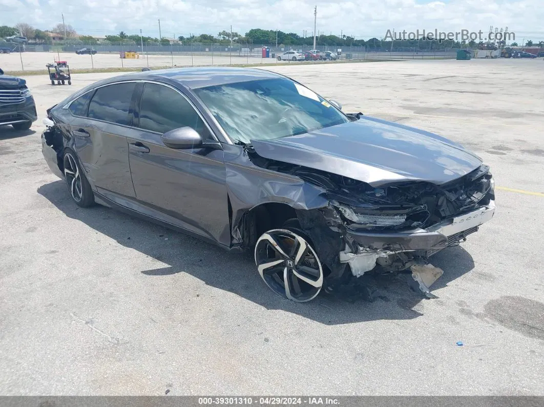 2018 Honda Accord Sport Gray vin: 1HGCV1F38JA258642