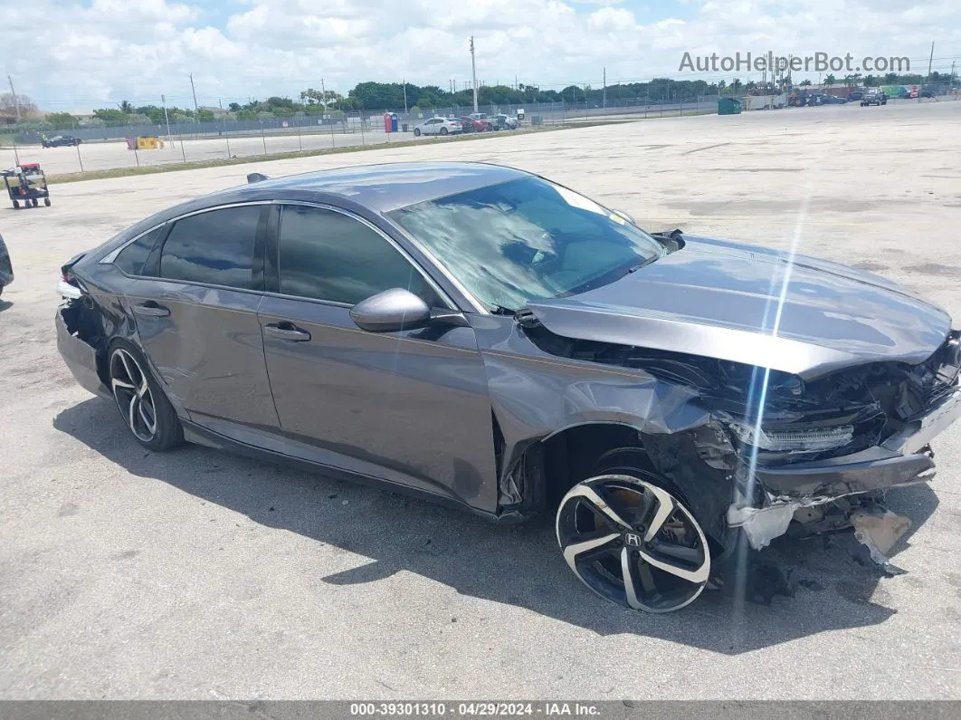 2018 Honda Accord Sport Gray vin: 1HGCV1F38JA258642