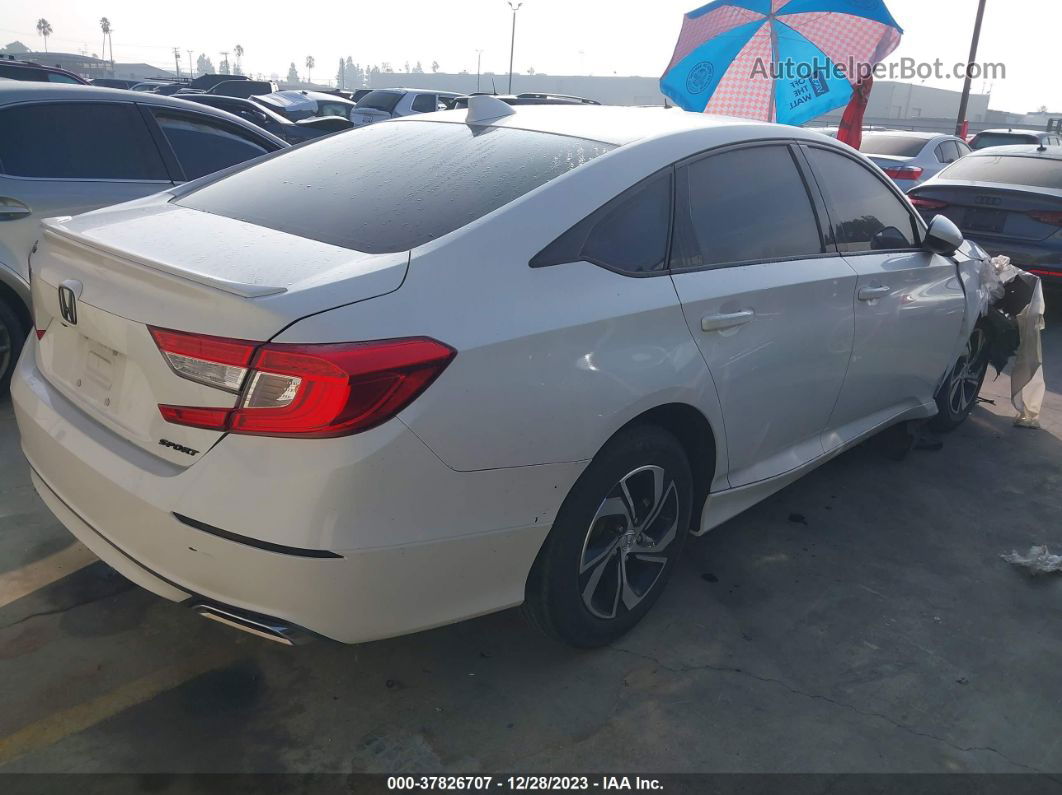 2018 Honda Accord Sedan Sport 1.5t White vin: 1HGCV1F38JA262772