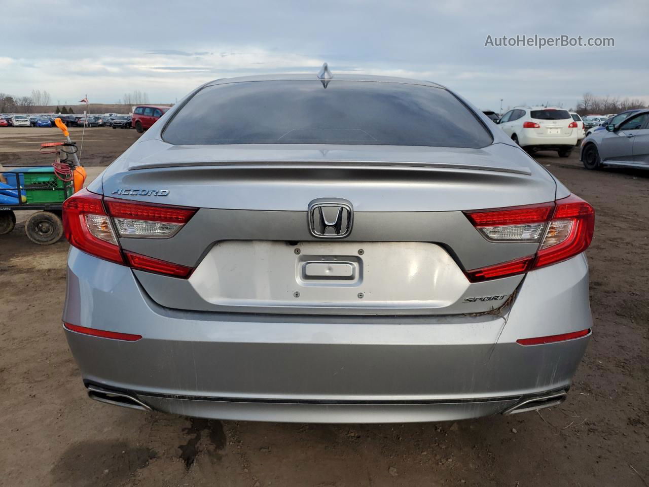 2018 Honda Accord Sport Silver vin: 1HGCV1F38JA812097