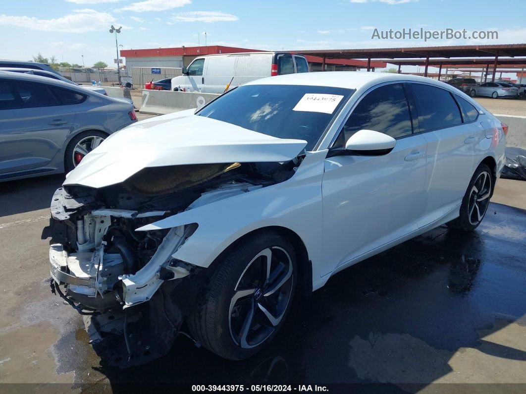 2019 Honda Accord Sport White vin: 1HGCV1F38KA009176