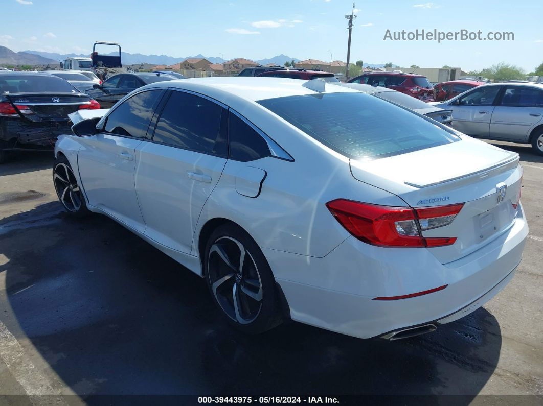 2019 Honda Accord Sport White vin: 1HGCV1F38KA009176