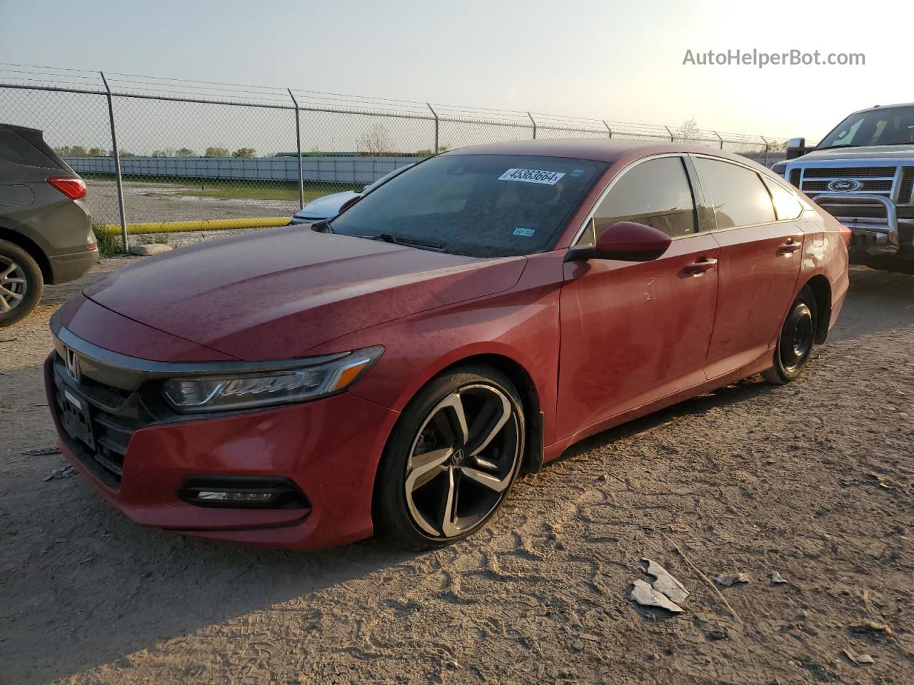 2019 Honda Accord Sport Красный vin: 1HGCV1F38KA017262