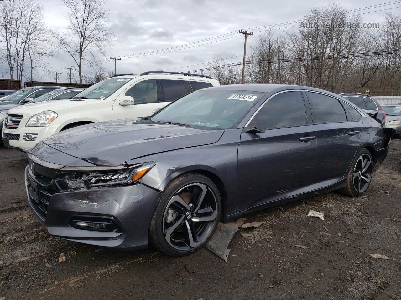 2019 Honda Accord Sport Gray vin: 1HGCV1F38KA019884