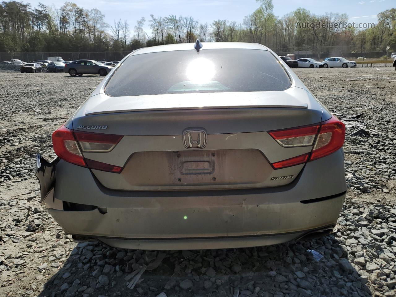 2019 Honda Accord Sport Silver vin: 1HGCV1F38KA047782