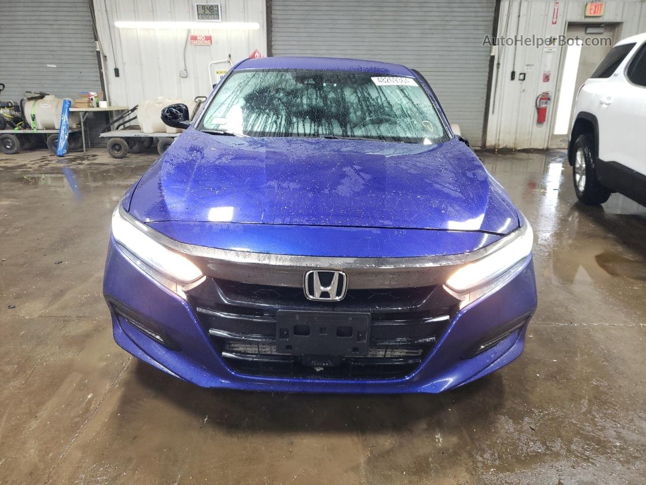2019 Honda Accord Sport Blue vin: 1HGCV1F38KA050259