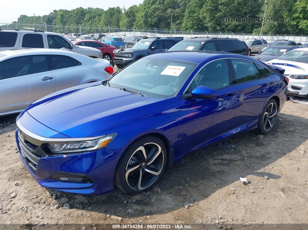 2019 Honda Accord Sedan Sport 1.5t Blue vin: 1HGCV1F38KA055560