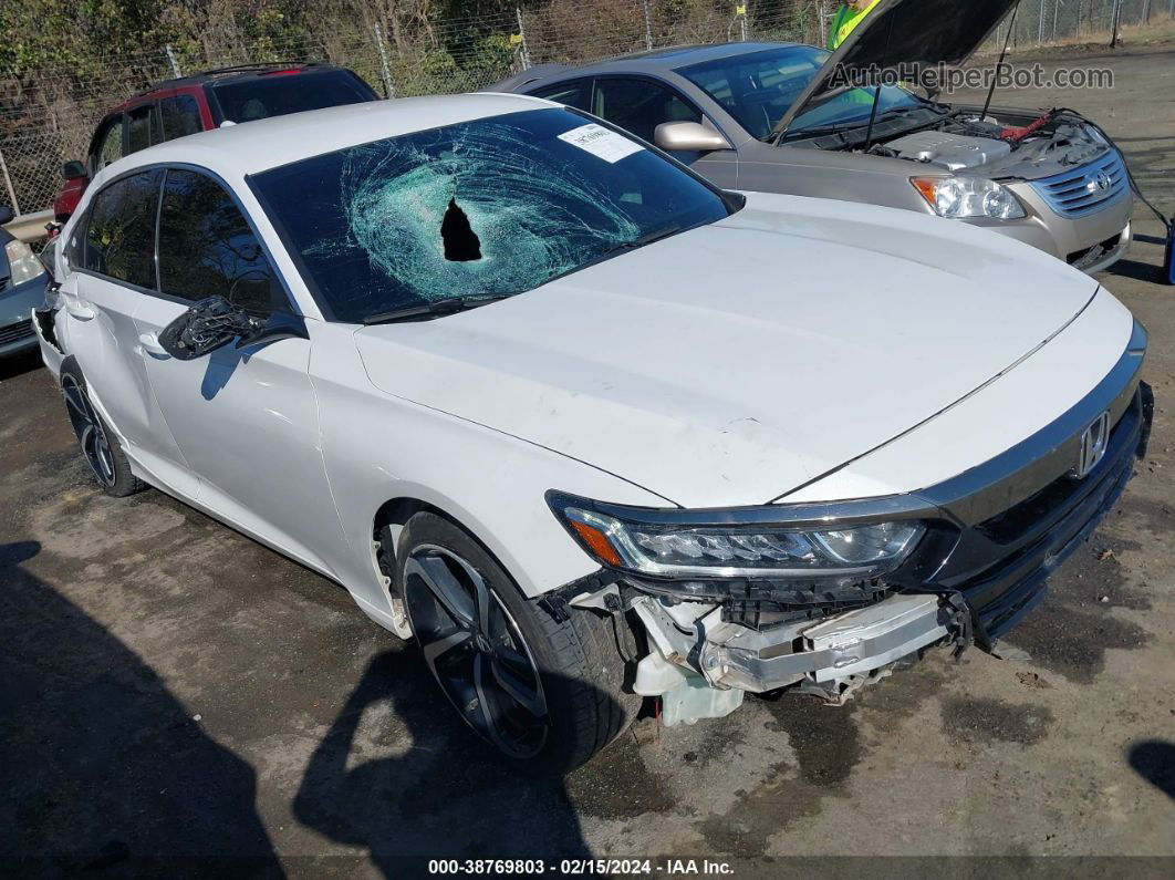 2019 Honda Accord Sport White vin: 1HGCV1F38KA071676