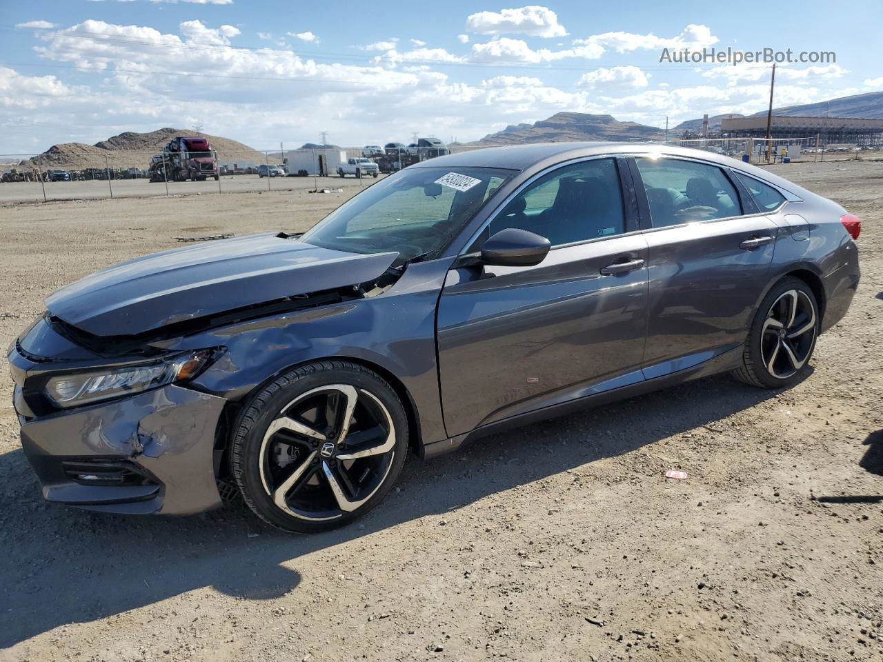 2019 Honda Accord Sport Gray vin: 1HGCV1F38KA083875