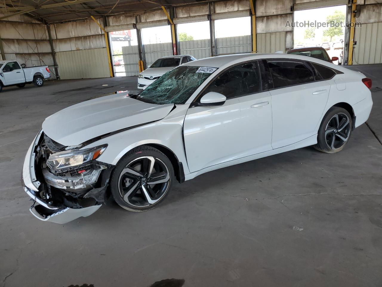 2019 Honda Accord Sport White vin: 1HGCV1F38KA088526