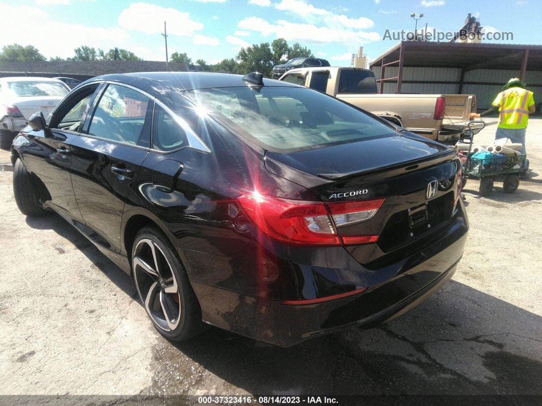 2019 Honda Accord Sedan Sport 1.5t Black vin: 1HGCV1F38KA099624