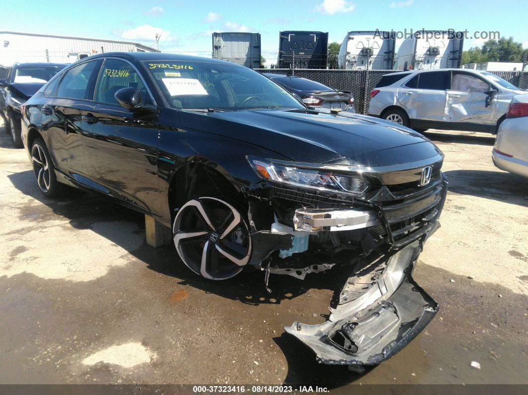 2019 Honda Accord Sedan Sport 1.5t Black vin: 1HGCV1F38KA099624