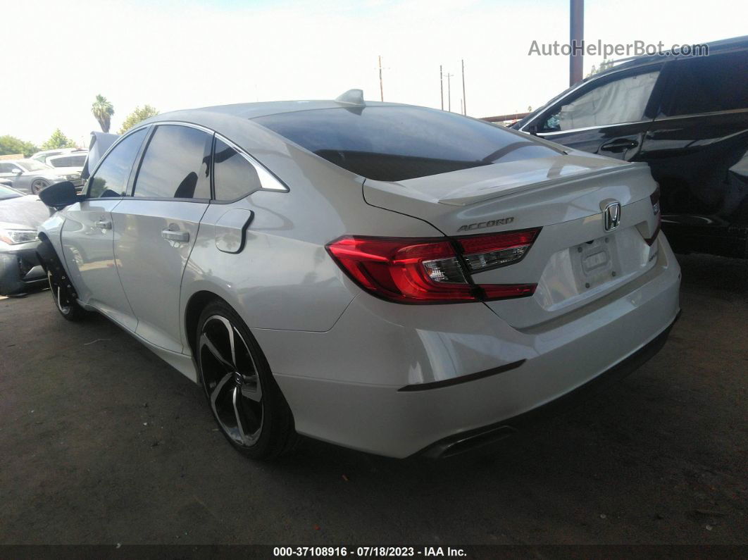 2019 Honda Accord Sport White vin: 1HGCV1F38KA111061