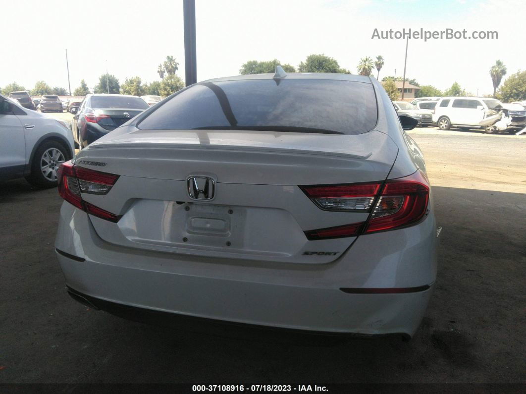 2019 Honda Accord Sport White vin: 1HGCV1F38KA111061