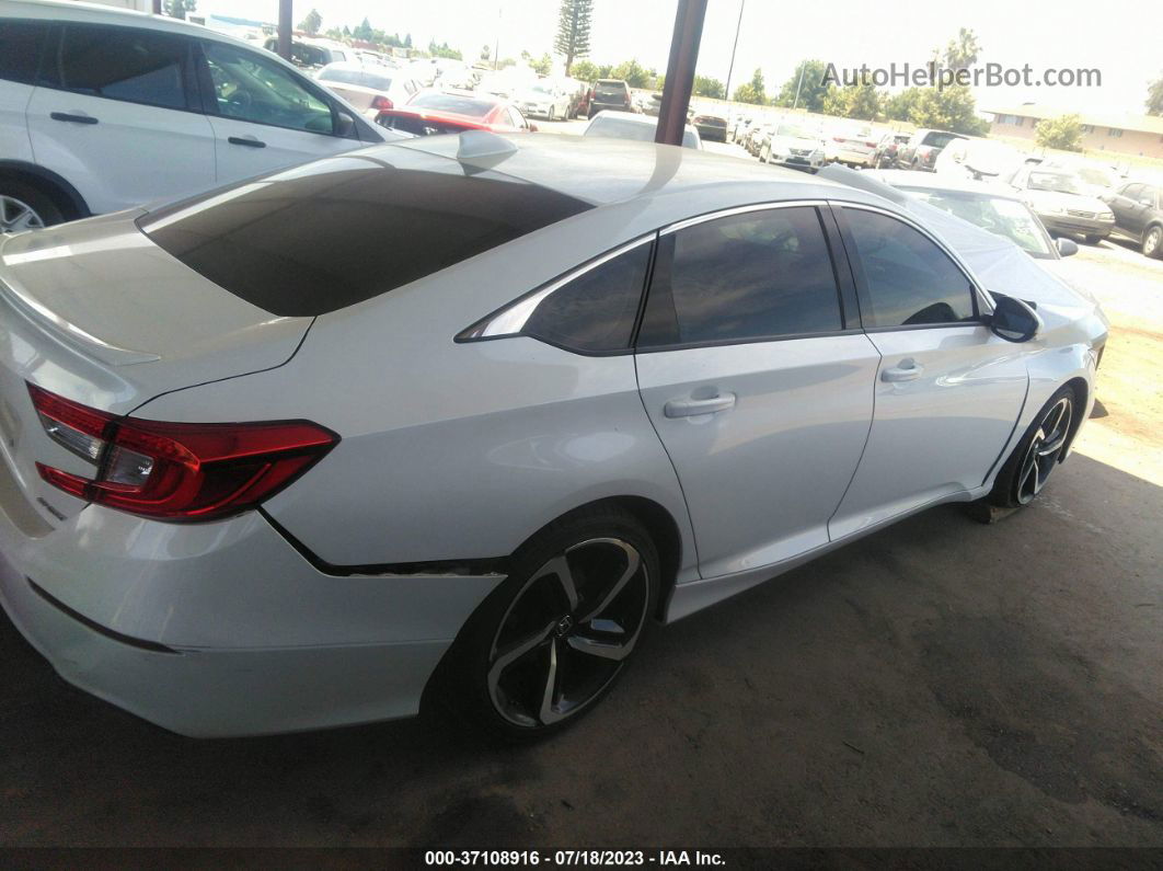 2019 Honda Accord Sport White vin: 1HGCV1F38KA111061