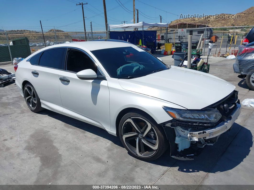 2019 Honda Accord Sedan Sport 1.5t White vin: 1HGCV1F38KA116213