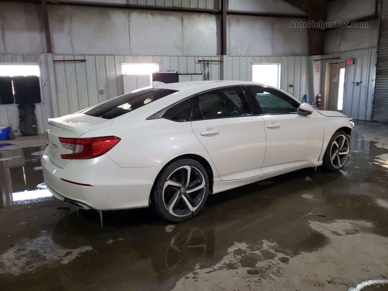 2019 Honda Accord Sport White vin: 1HGCV1F38KA118947