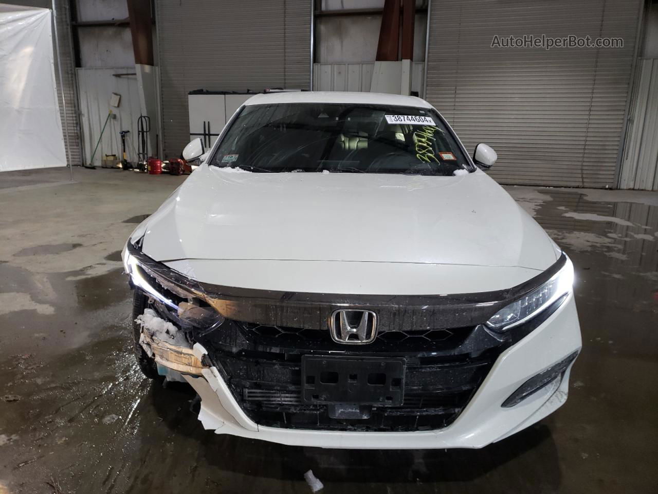 2019 Honda Accord Sport White vin: 1HGCV1F38KA118947