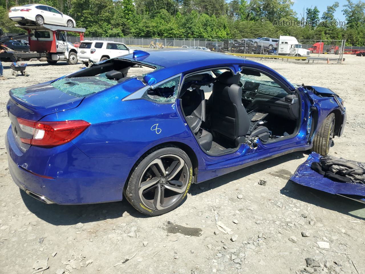 2019 Honda Accord Sport Blue vin: 1HGCV1F38KA127308