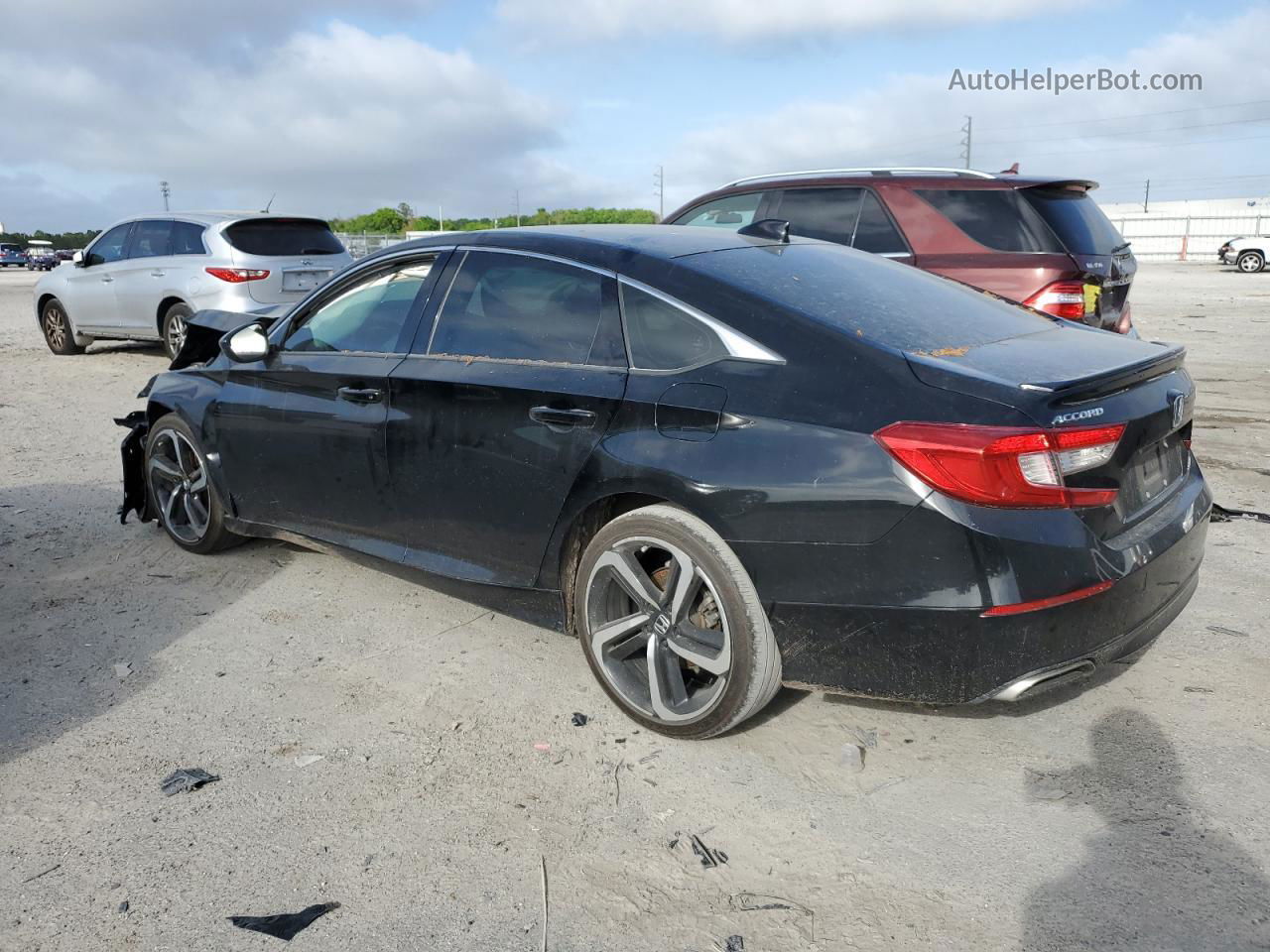 2019 Honda Accord Sport Черный vin: 1HGCV1F38KA170773