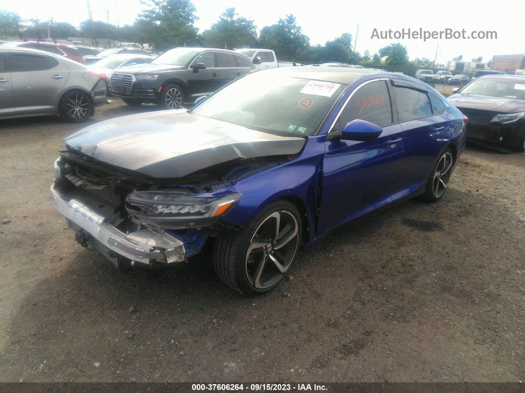 2020 Honda Accord Sedan Sport Blue vin: 1HGCV1F38LA048657