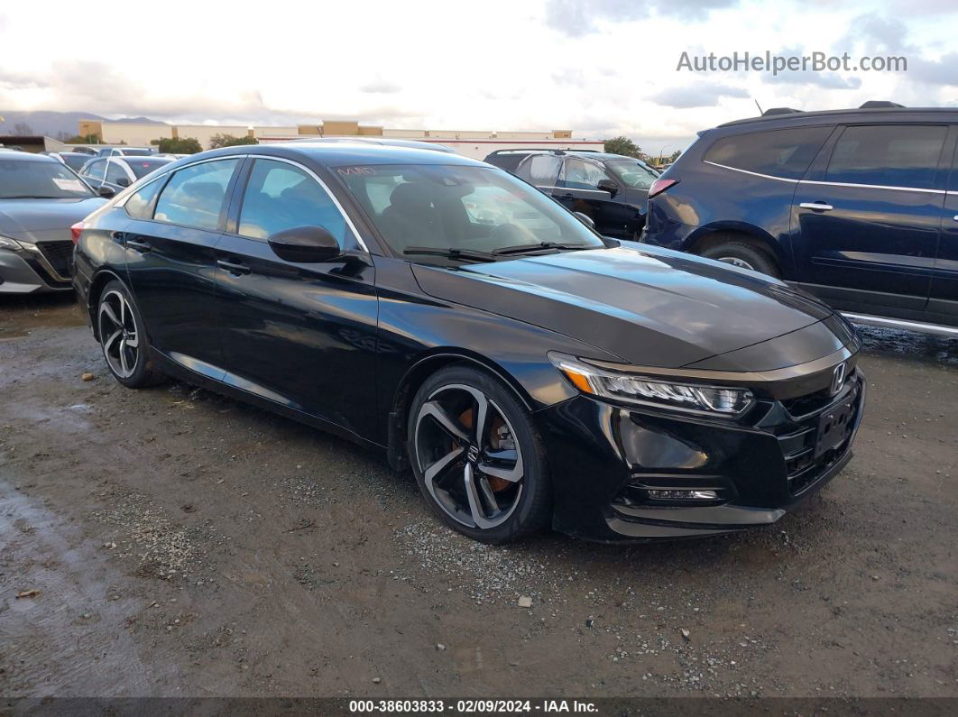 2020 Honda Accord Sport Черный vin: 1HGCV1F38LA051056