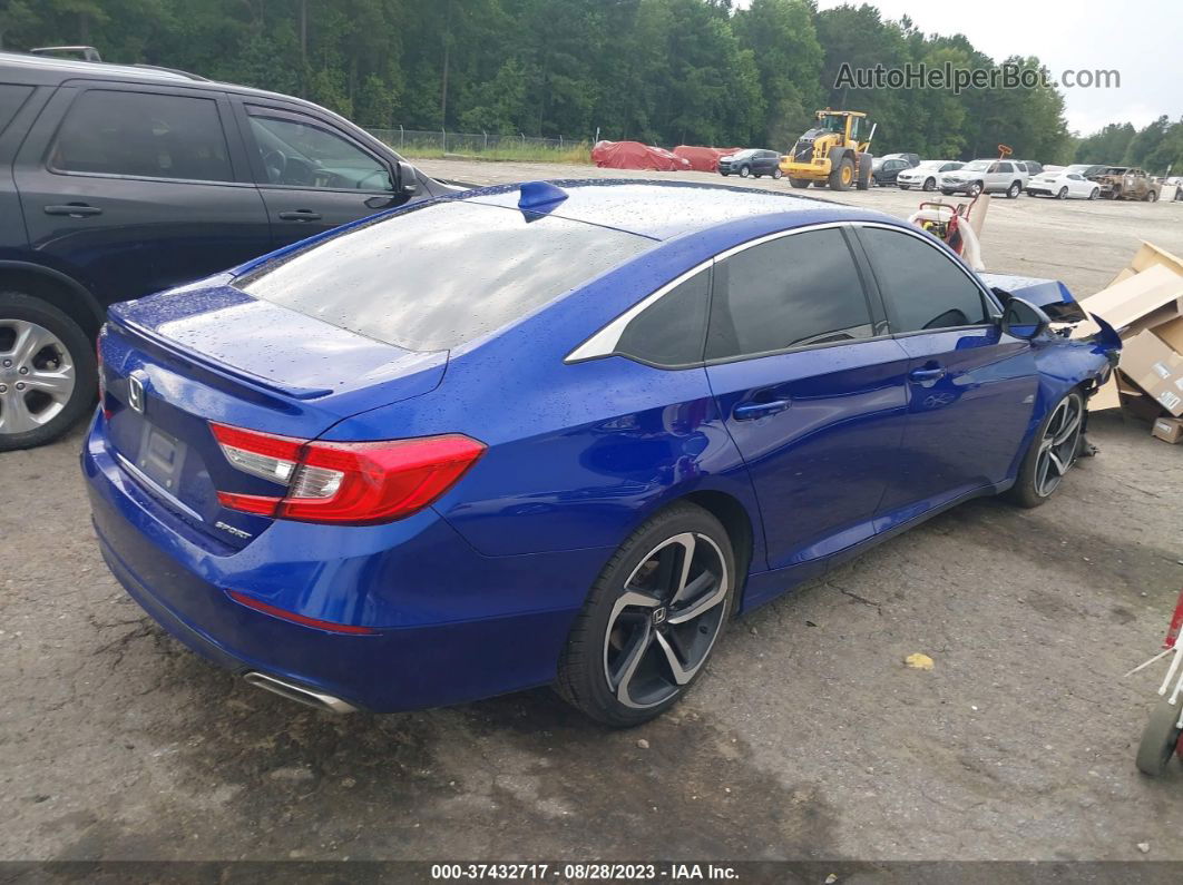 2020 Honda Accord Sport Blue vin: 1HGCV1F38LA057326