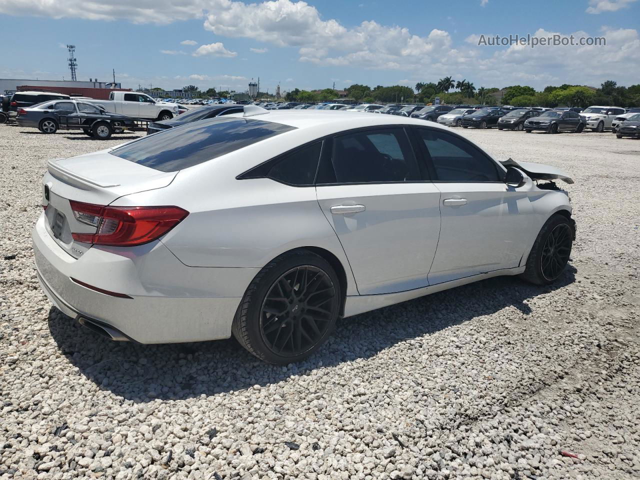 2020 Honda Accord Sport White vin: 1HGCV1F38LA090357