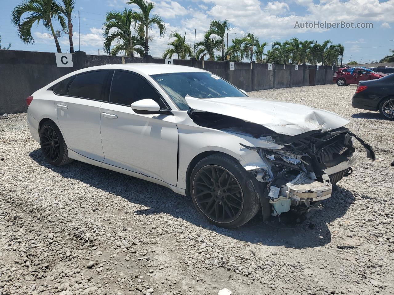 2020 Honda Accord Sport White vin: 1HGCV1F38LA090357