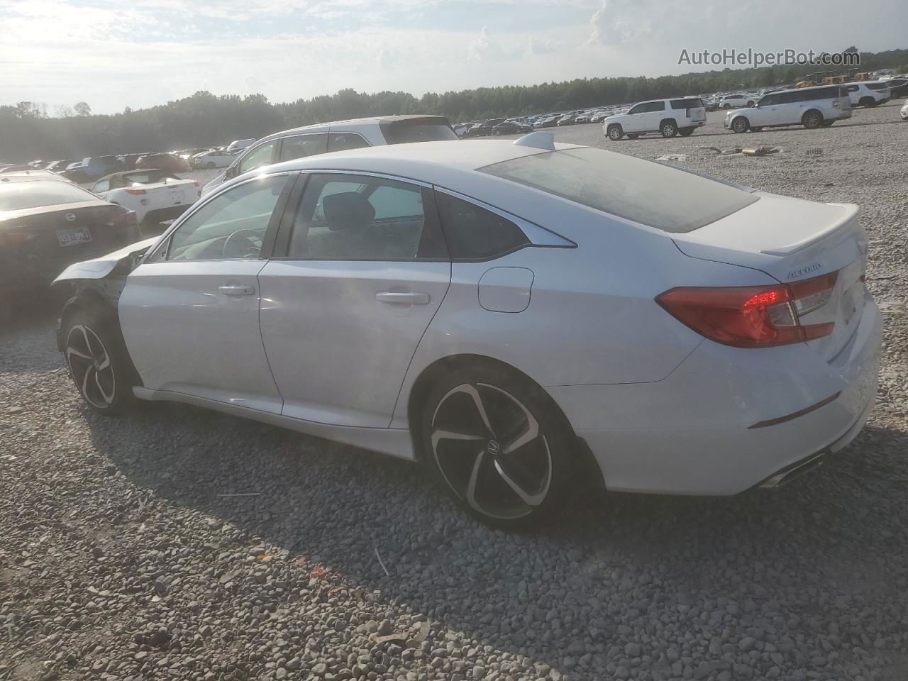 2018 Honda Accord Sport White vin: 1HGCV1F39JA022274