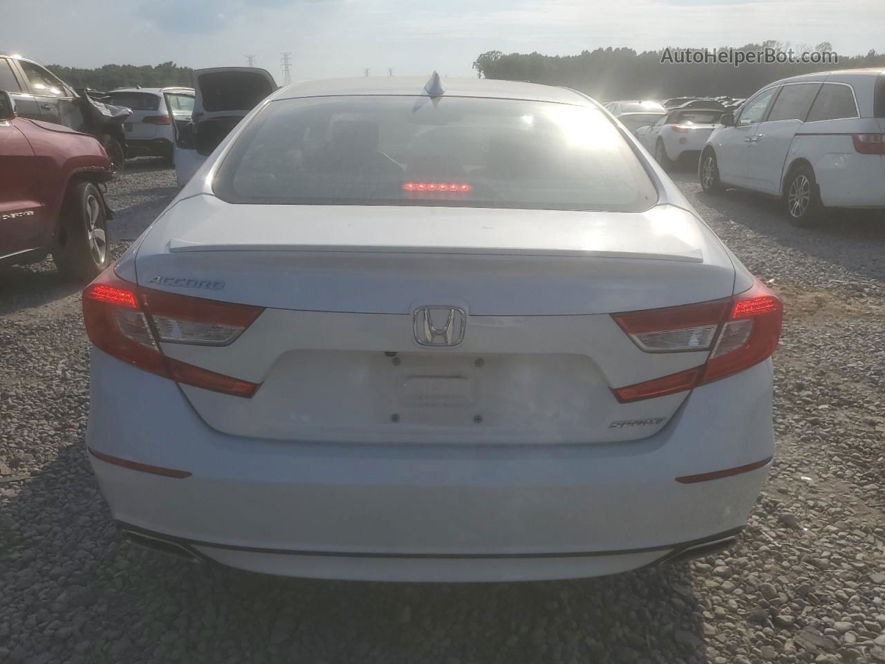 2018 Honda Accord Sport White vin: 1HGCV1F39JA022274