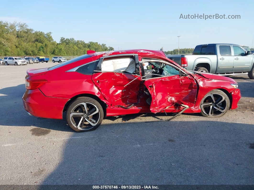 2018 Honda Accord Sedan Sport 1.5t Red vin: 1HGCV1F39JA031895