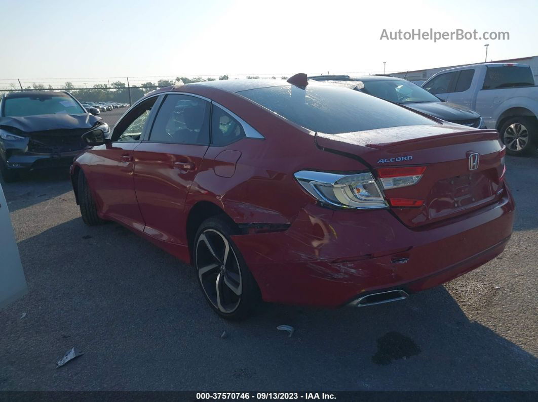 2018 Honda Accord Sedan Sport 1.5t Red vin: 1HGCV1F39JA031895