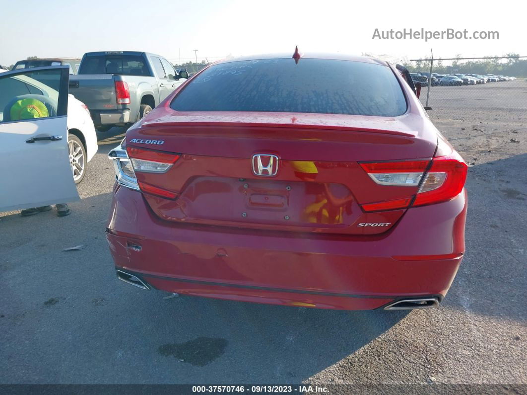 2018 Honda Accord Sedan Sport 1.5t Red vin: 1HGCV1F39JA031895