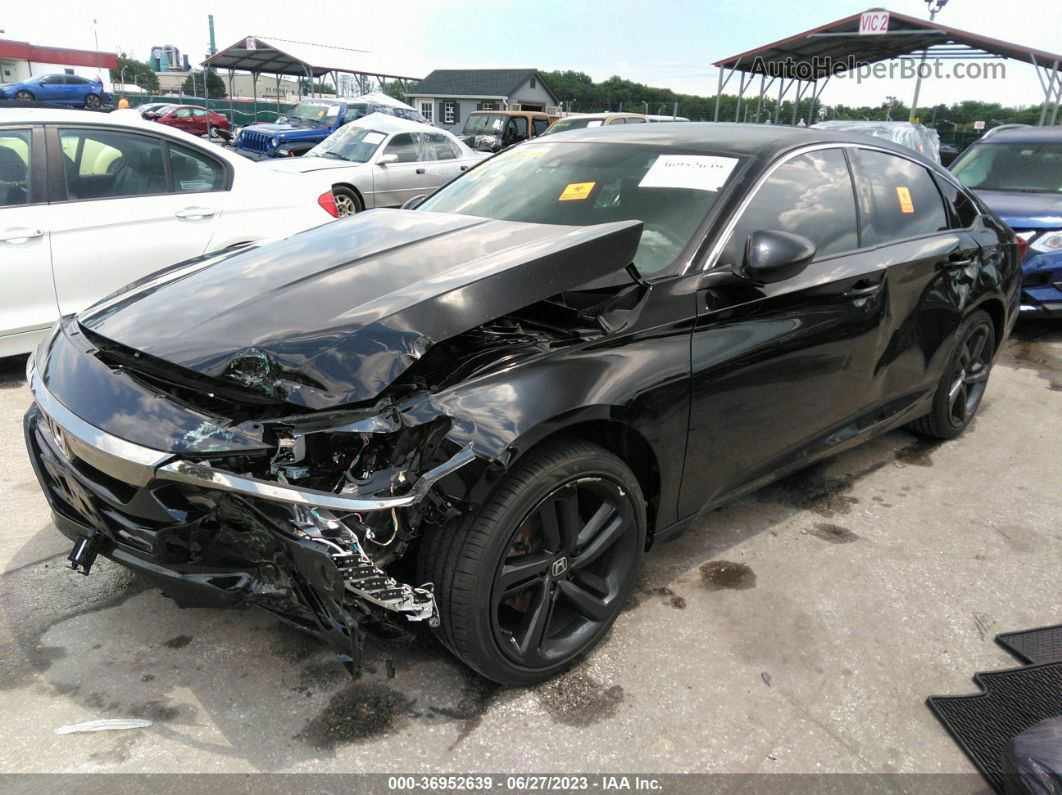 2018 Honda Accord Sedan Sport 1.5t Black vin: 1HGCV1F39JA150871