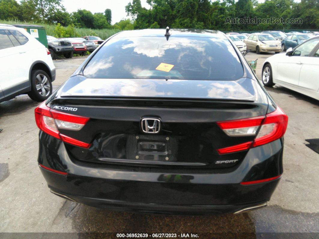 2018 Honda Accord Sedan Sport 1.5t Black vin: 1HGCV1F39JA150871