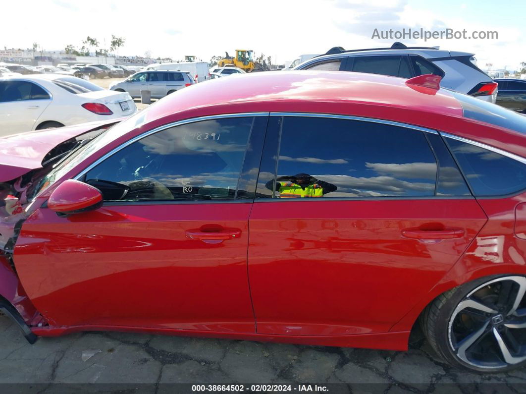 2018 Honda Accord Sport Red vin: 1HGCV1F39JA164656