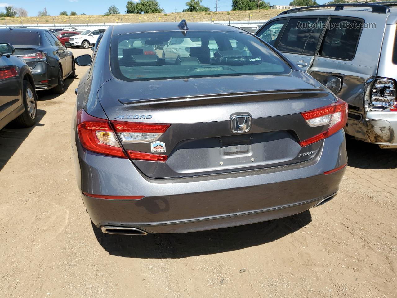 2018 Honda Accord Sport Gray vin: 1HGCV1F39JA177276