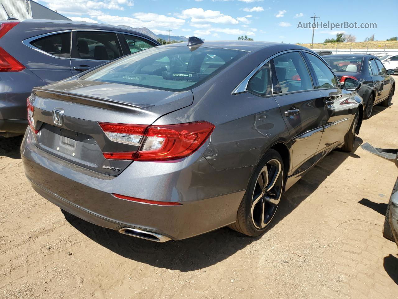 2018 Honda Accord Sport Gray vin: 1HGCV1F39JA177276