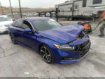 2018 Honda Accord Sedan Sport 1.5t Blue vin: 1HGCV1F39JA210308