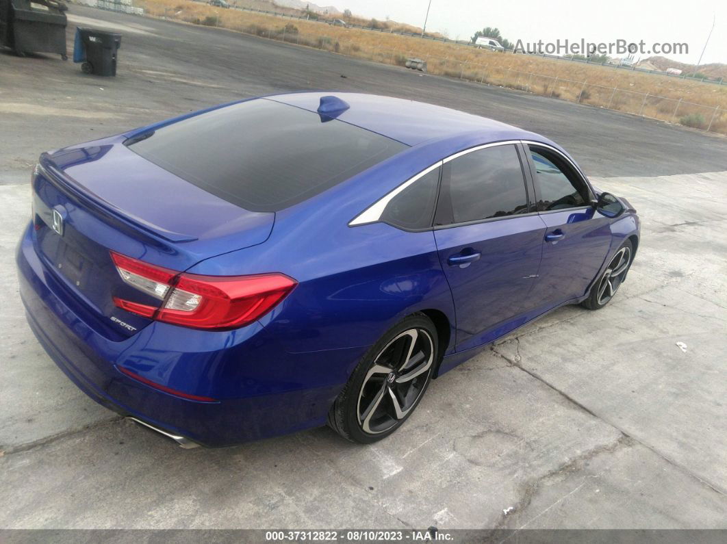 2018 Honda Accord Sedan Sport 1.5t Blue vin: 1HGCV1F39JA210308