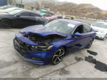 2018 Honda Accord Sedan Sport 1.5t Blue vin: 1HGCV1F39JA210308