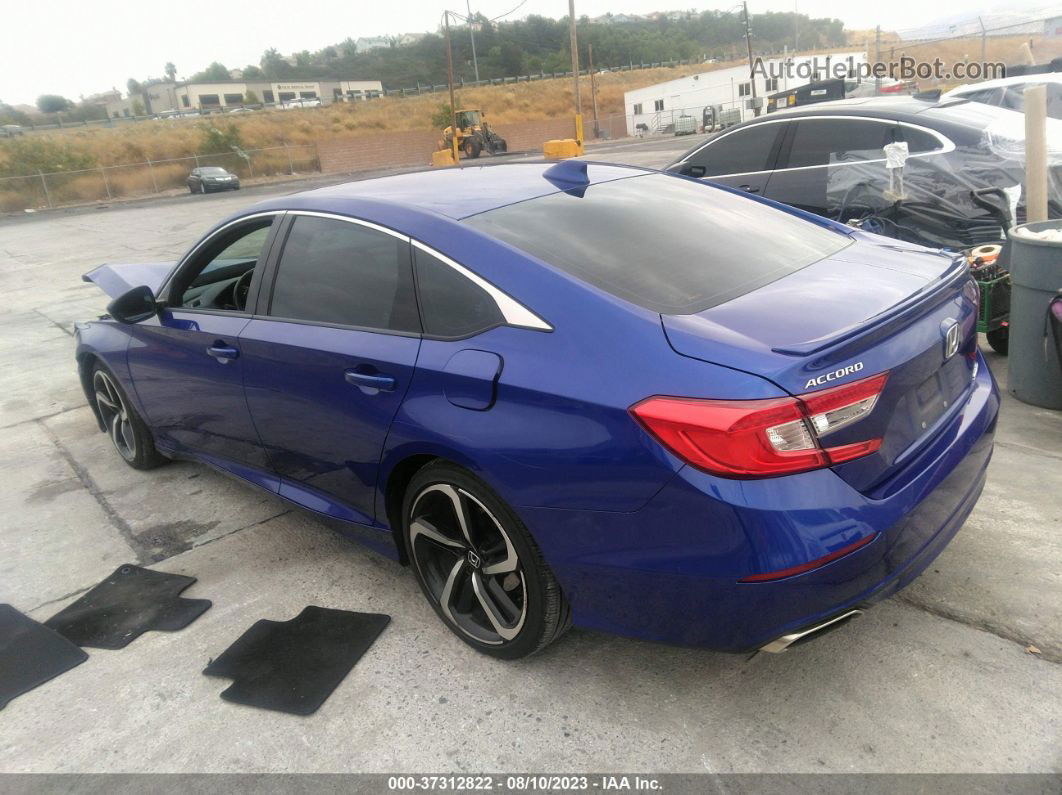 2018 Honda Accord Sedan Sport 1.5t Blue vin: 1HGCV1F39JA210308