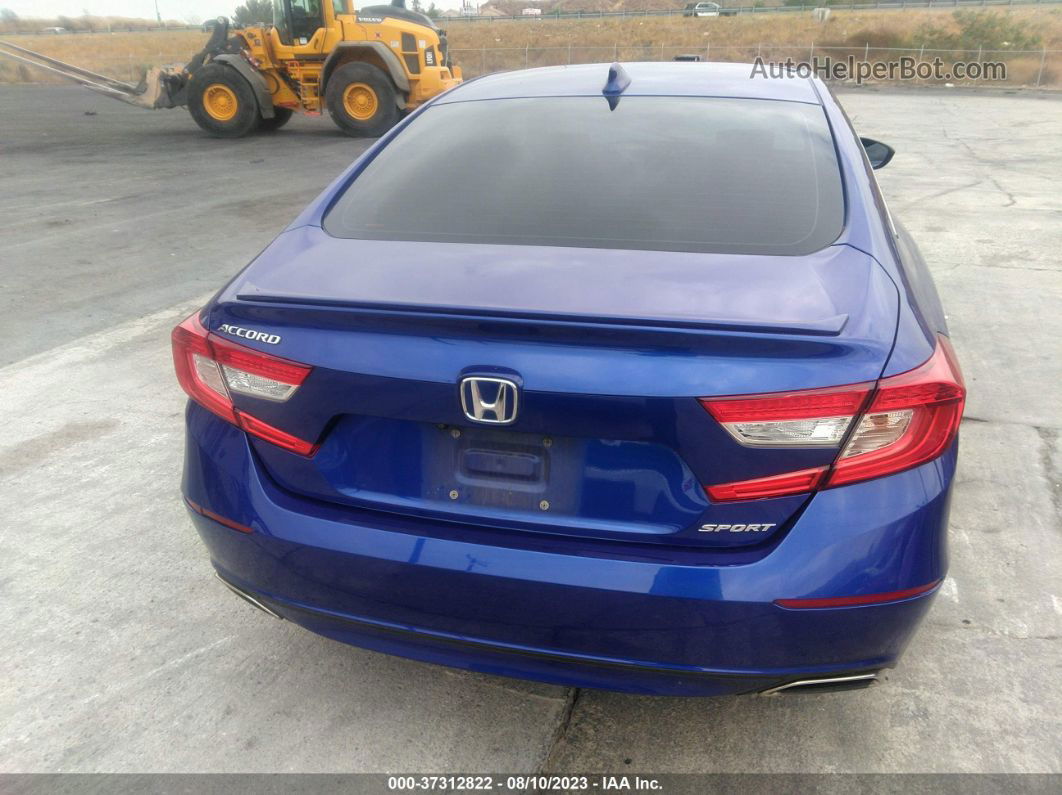 2018 Honda Accord Sedan Sport 1.5t Blue vin: 1HGCV1F39JA210308