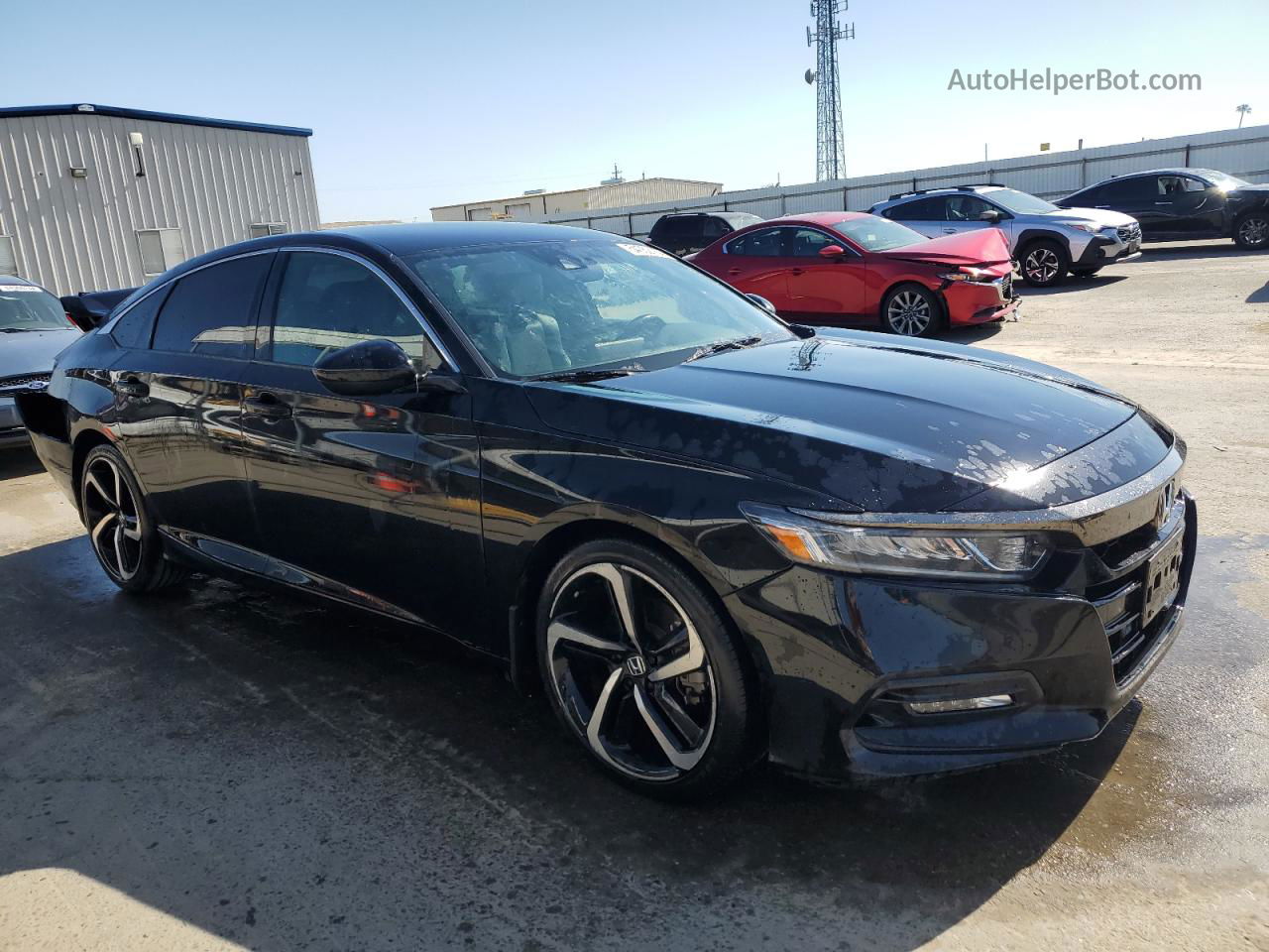 2018 Honda Accord Sport Black vin: 1HGCV1F39JA224323