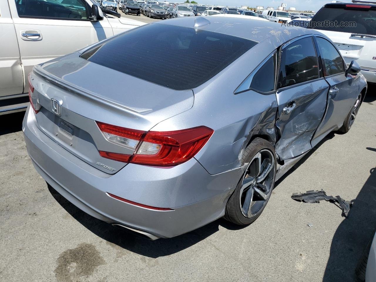 2018 Honda Accord Sport Silver vin: 1HGCV1F39JA238738