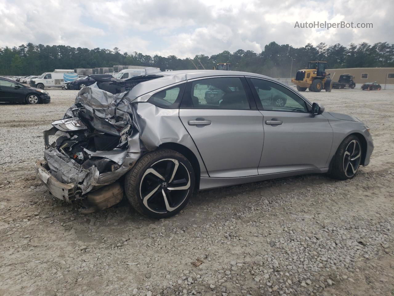 2018 Honda Accord Sport Silver vin: 1HGCV1F39JA248301