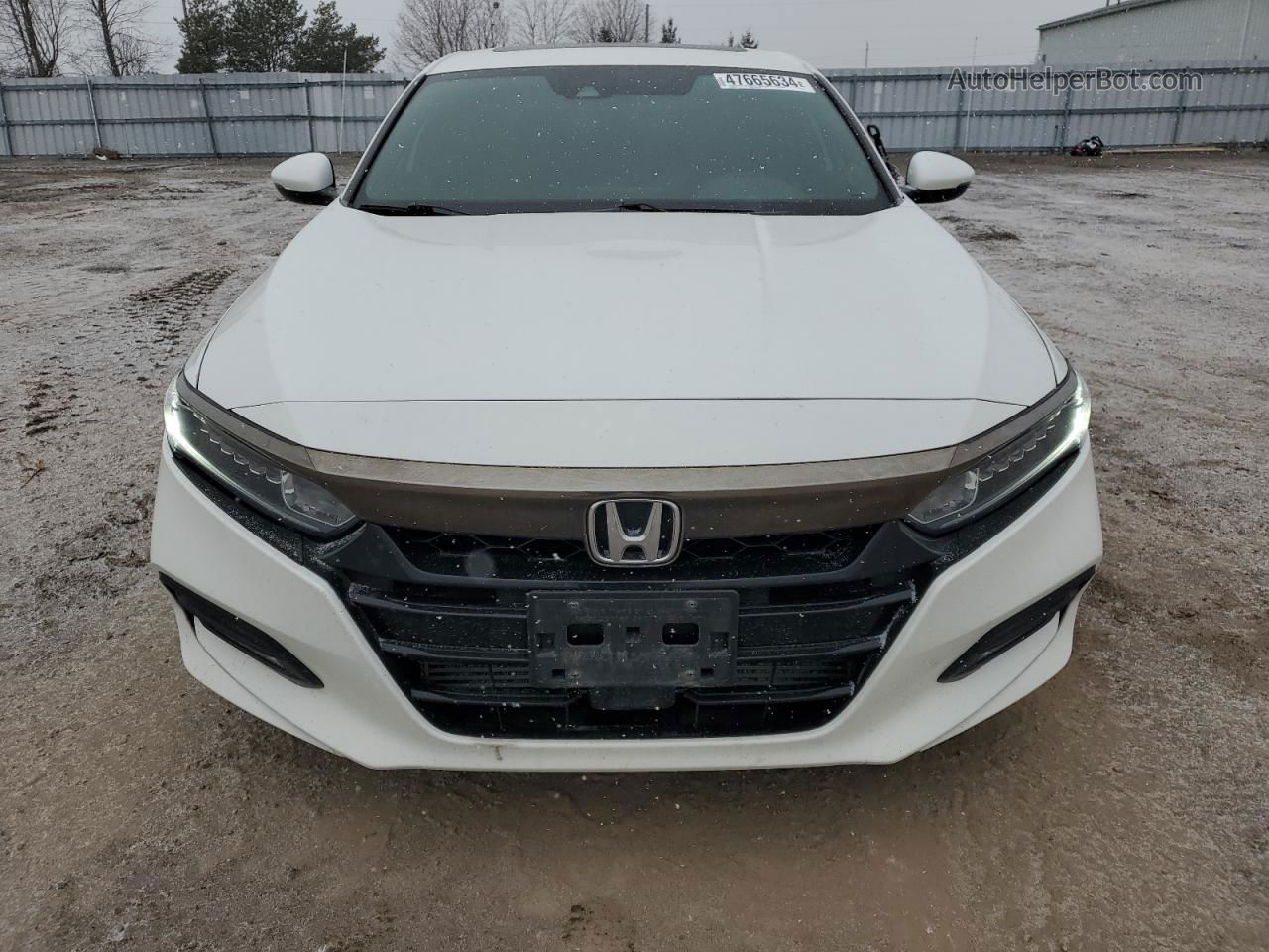 2018 Honda Accord Sport White vin: 1HGCV1F39JA809712