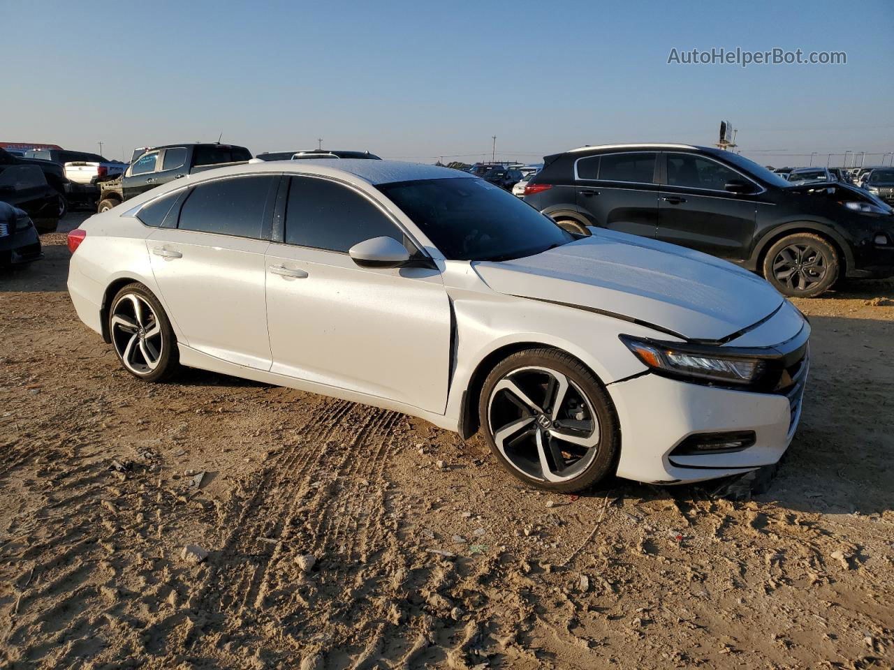 2019 Honda Accord Sport White vin: 1HGCV1F39KA009297