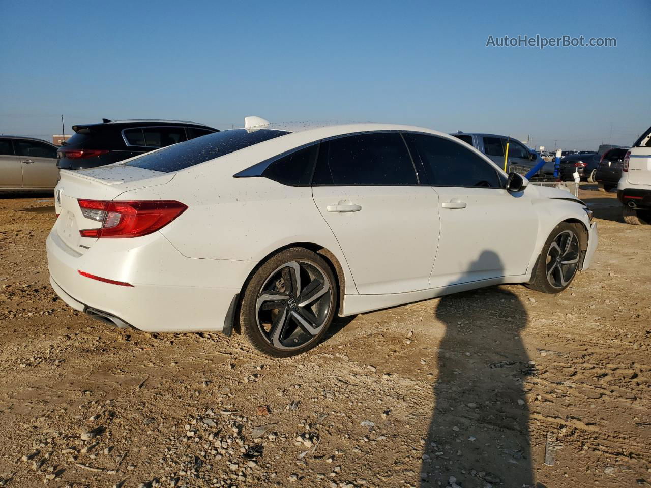 2019 Honda Accord Sport White vin: 1HGCV1F39KA009297